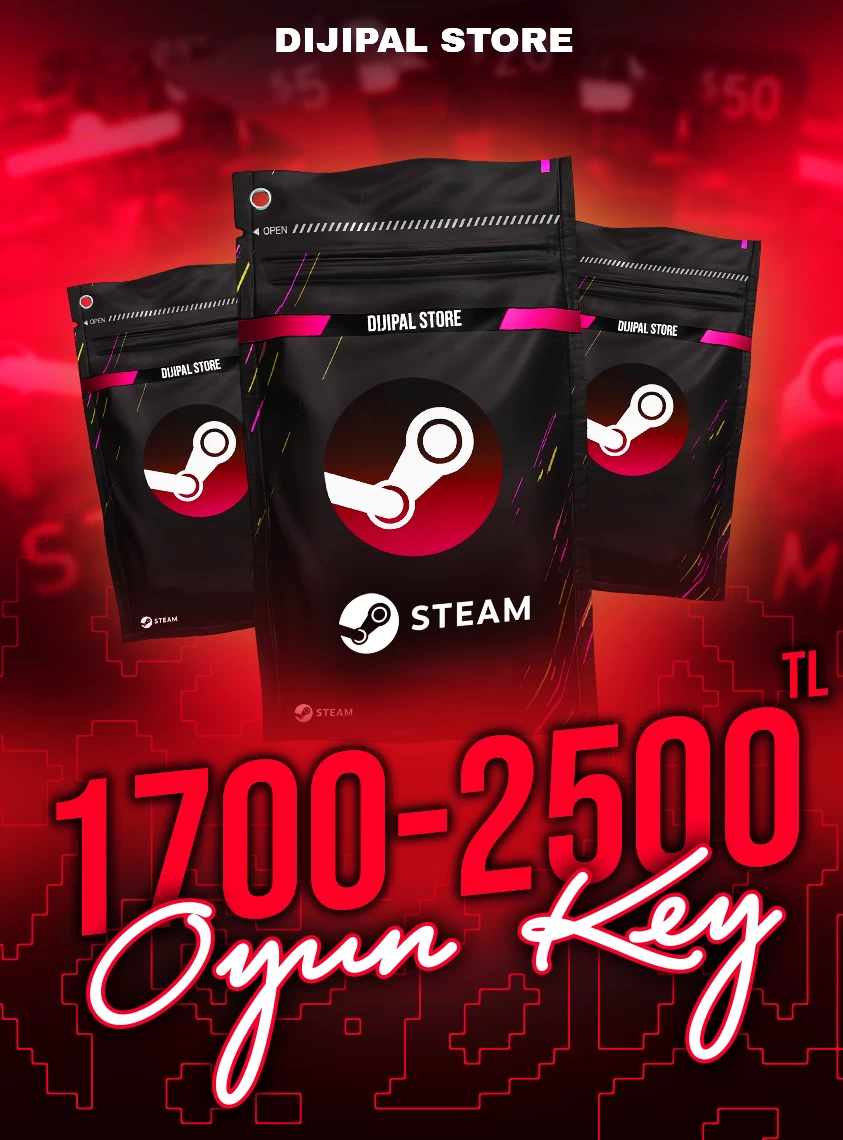 Steam 1700-2500TL Degerinde Random Oyun Cıkan key!