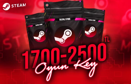 Steam 1700-2500TL Degerinde Random Oyun Cıkan key!